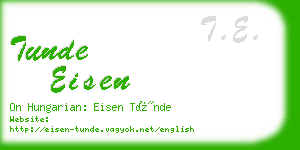 tunde eisen business card